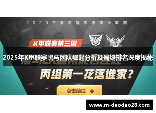 2025年K甲联赛黑马团队崛起分析及最终排名深度揭秘